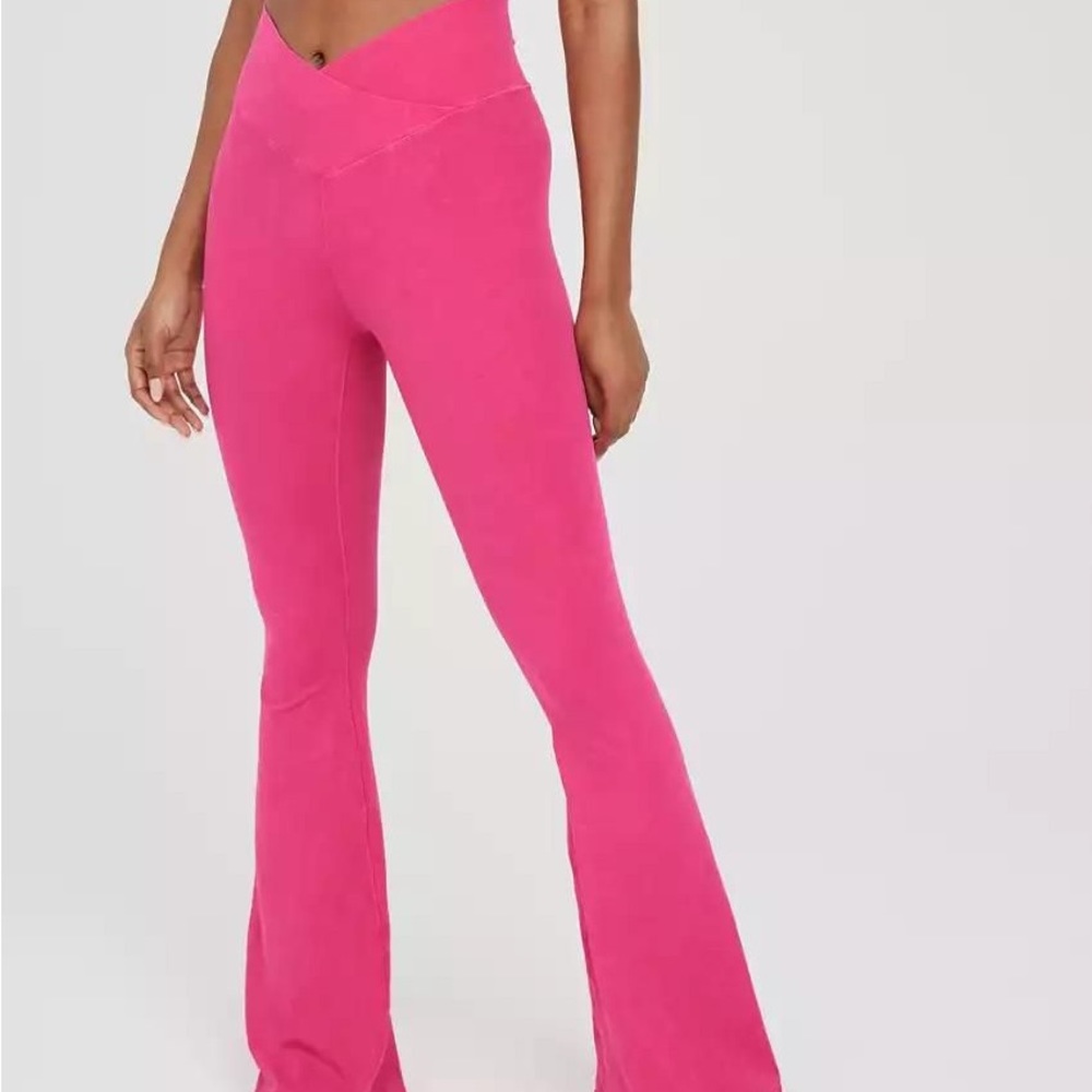 aerie double crossover flares !